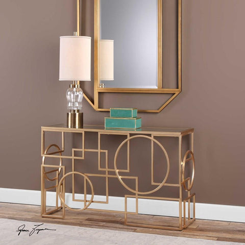 Uttermost Uttermost Metria Gold Console Table