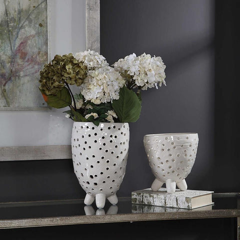 Uttermost Uttermost Milla Mid-Century Modern Vases, Set of 2
