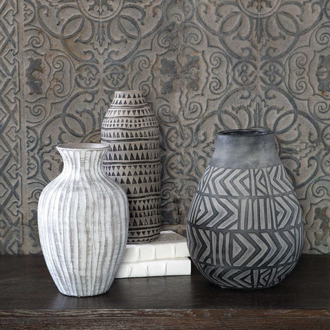 Uttermost Uttermost Natchez Geometric Vases, Set of 3