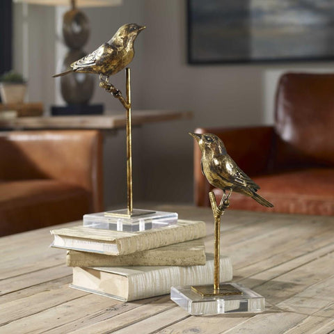 Uttermost Uttermost Passerines Bird Sculptures Set of 2