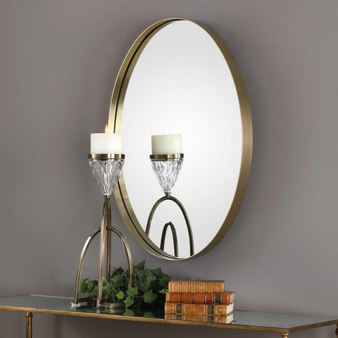 Uttermost Uttermost Pursley Brass Oval Mirror