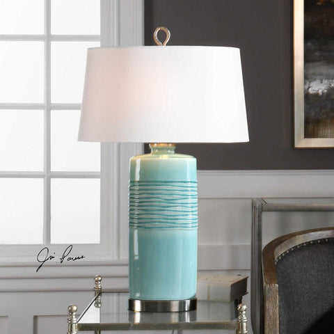 Uttermost Uttermost Rila Distressed Teal Table Lamp