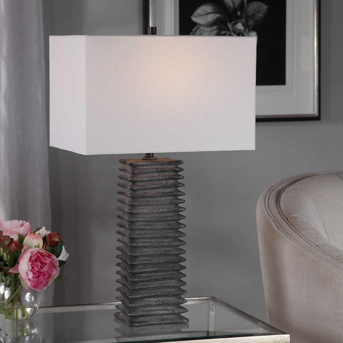 Uttermost Uttermost Sanderson Metallic Charcoal Table Lamp