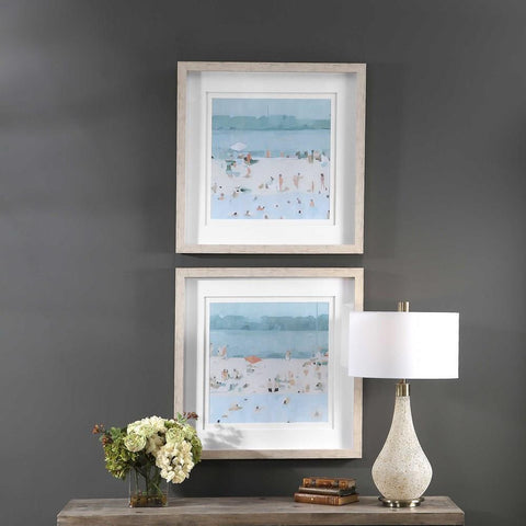 Uttermost Uttermost Sea Glass Sandbar Framed Prints, Set of 2