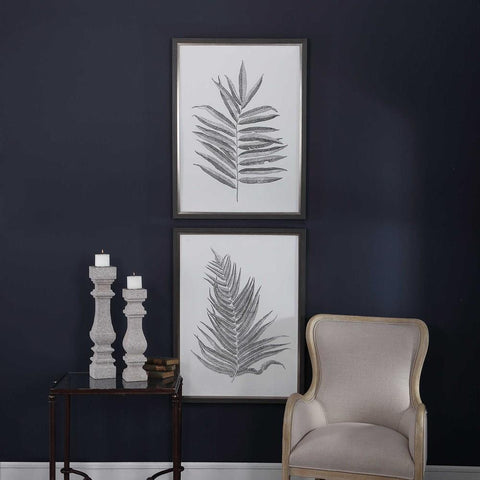 Uttermost Uttermost Silver Ferns Framed Prints Set of 2