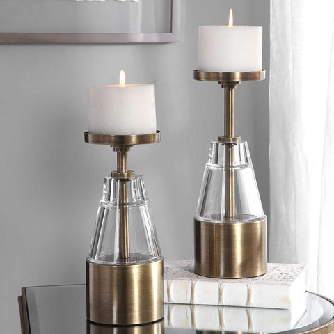 Uttermost Uttermost Theirry Crystal Candleholders, Set of 2
