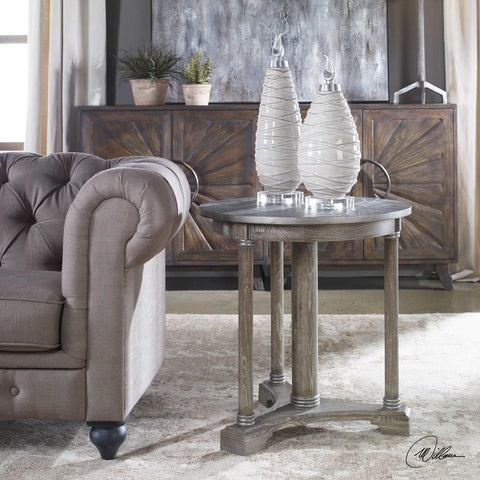 Uttermost Uttermost Thema Weathered Gray Accent Table