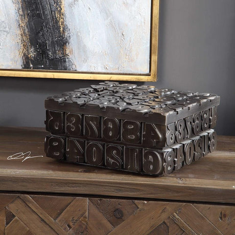 Uttermost Uttermost Typesetting Decorative Bronze Box
