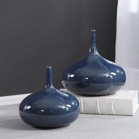Uttermost Uttermost Zayan Blue Vases, Set of 2