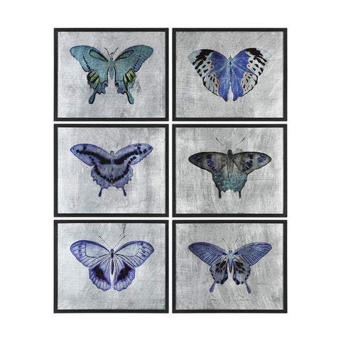 Uttermost Vibrant Butterflies Prints - Set of 6